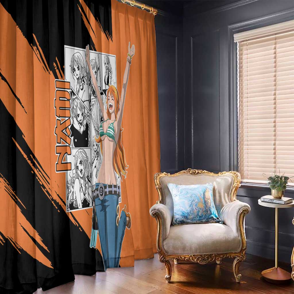 Nami - One Piece Window Curtain Anime Mix Manga Style