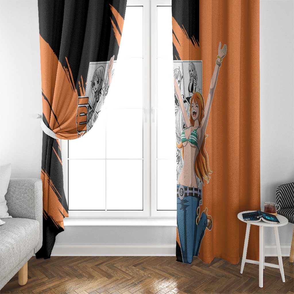 Nami - One Piece Window Curtain Anime Mix Manga Style