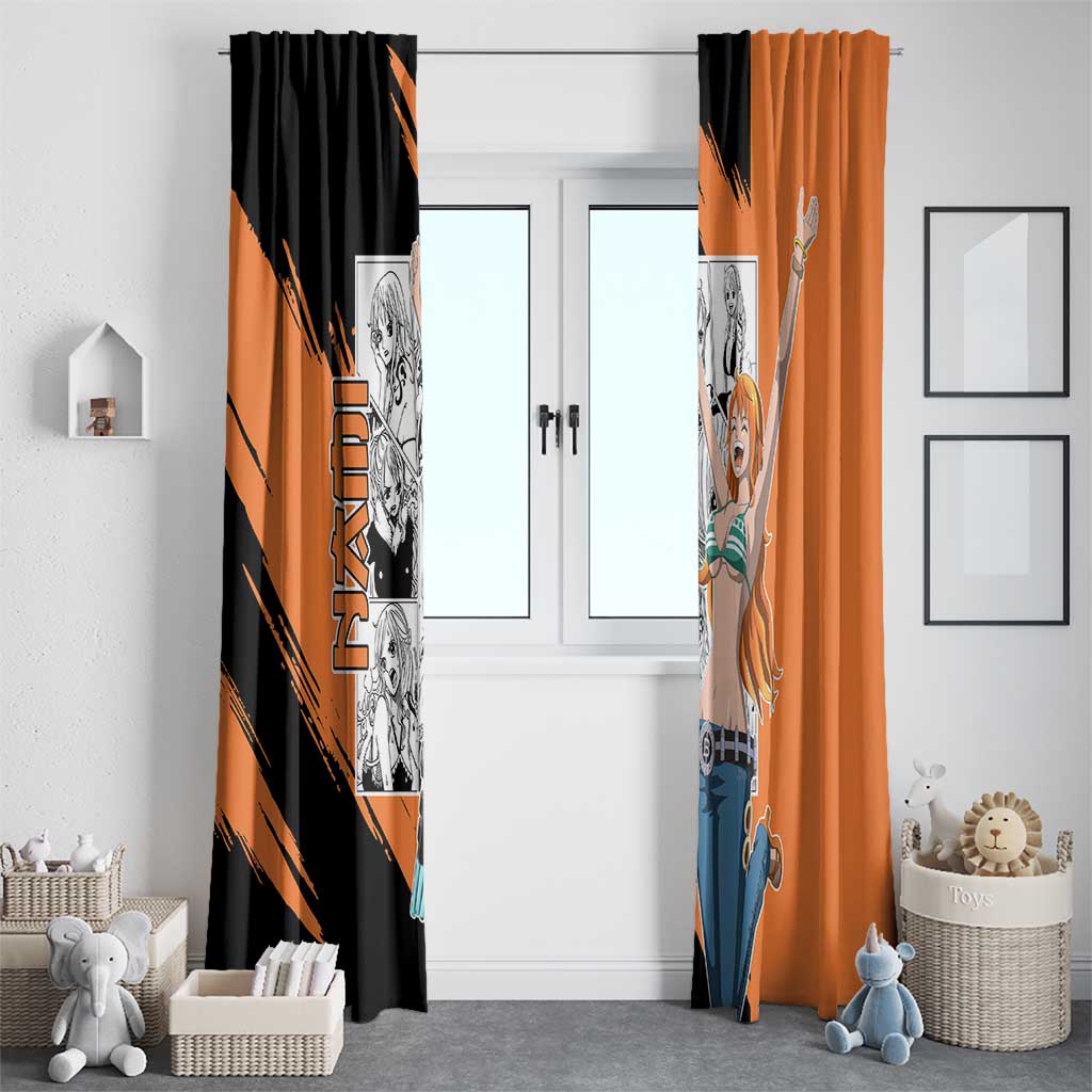 Nami - One Piece Window Curtain Anime Mix Manga Style