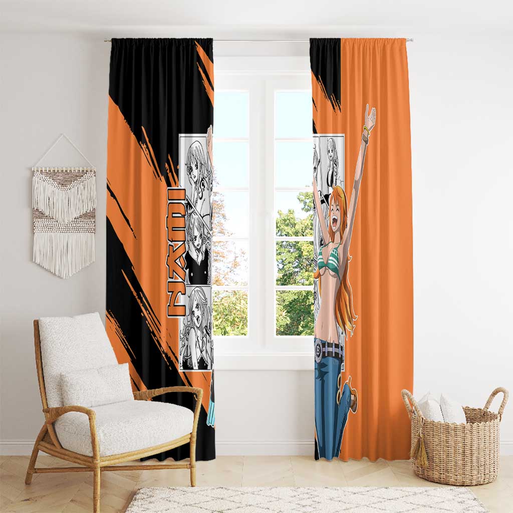 Nami - One Piece Window Curtain Anime Mix Manga Style