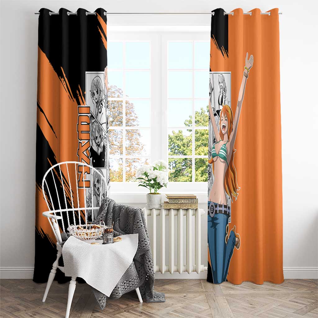 Nami - One Piece Window Curtain Anime Mix Manga Style