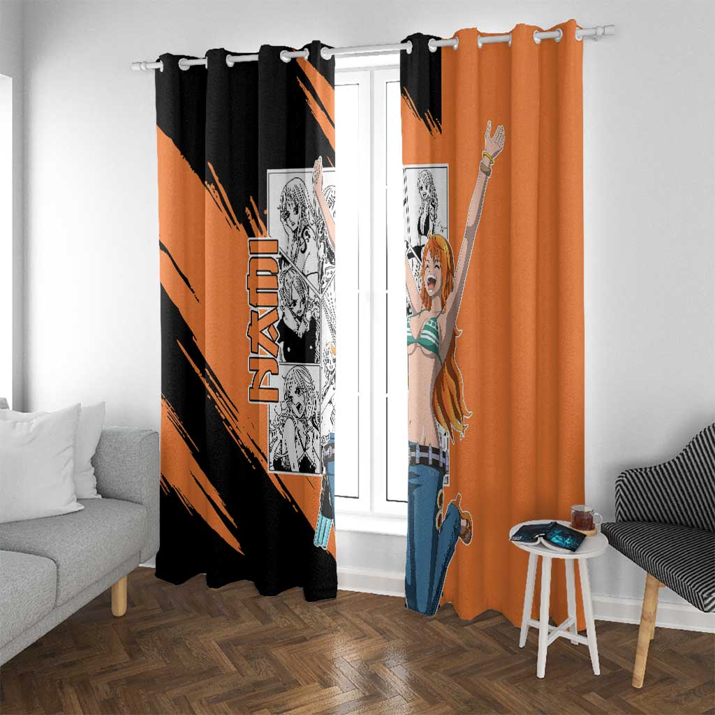 Nami - One Piece Window Curtain Anime Mix Manga Style