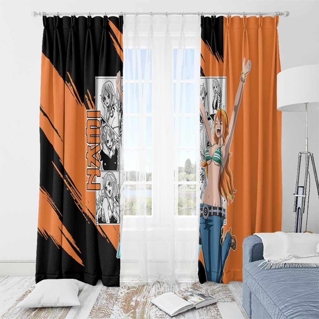 Nami - One Piece Window Curtain Anime Mix Manga Style