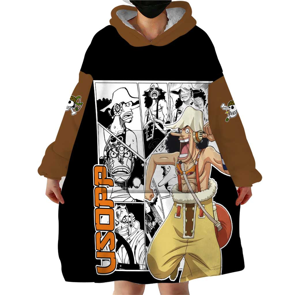 Usopp - One Piece Wearable Blanket Hoodie Anime Mix Manga Style