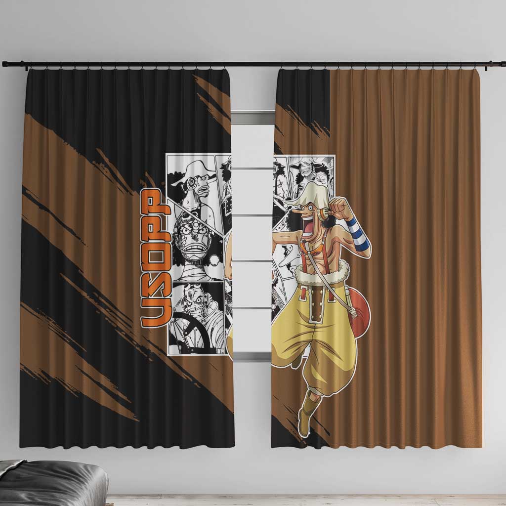 Usopp - One Piece Window Curtain Anime Mix Manga Style