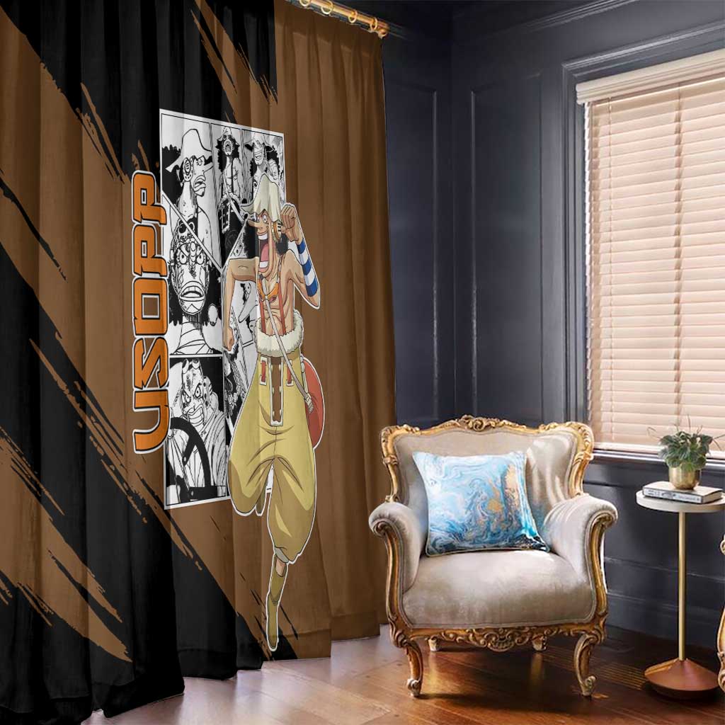 Usopp - One Piece Window Curtain Anime Mix Manga Style