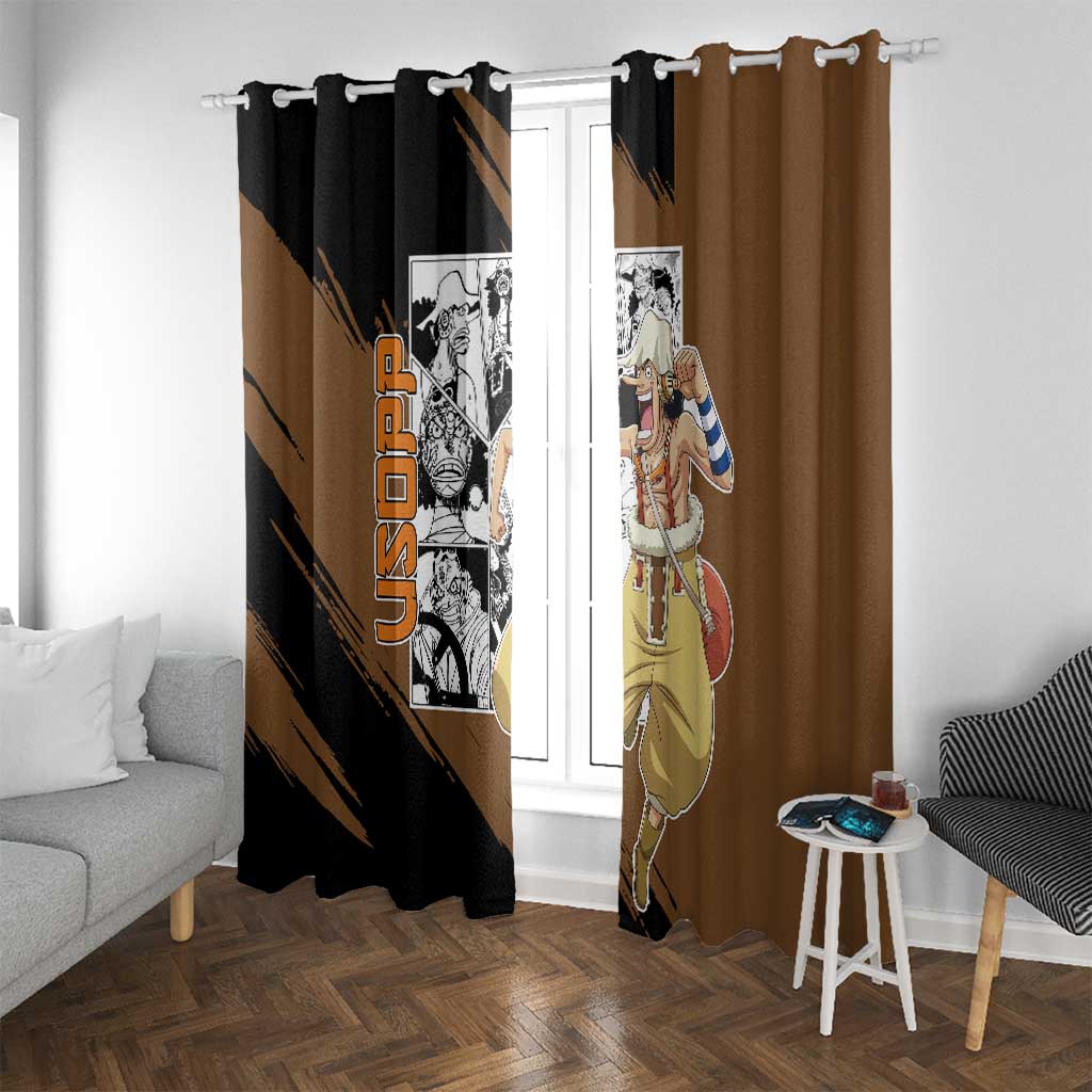Usopp - One Piece Window Curtain Anime Mix Manga Style