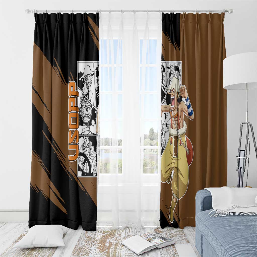Usopp - One Piece Window Curtain Anime Mix Manga Style