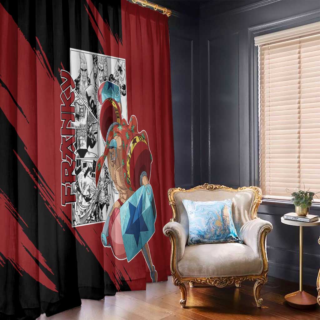 Franky - One Piece Window Curtain Anime Mix Manga Style