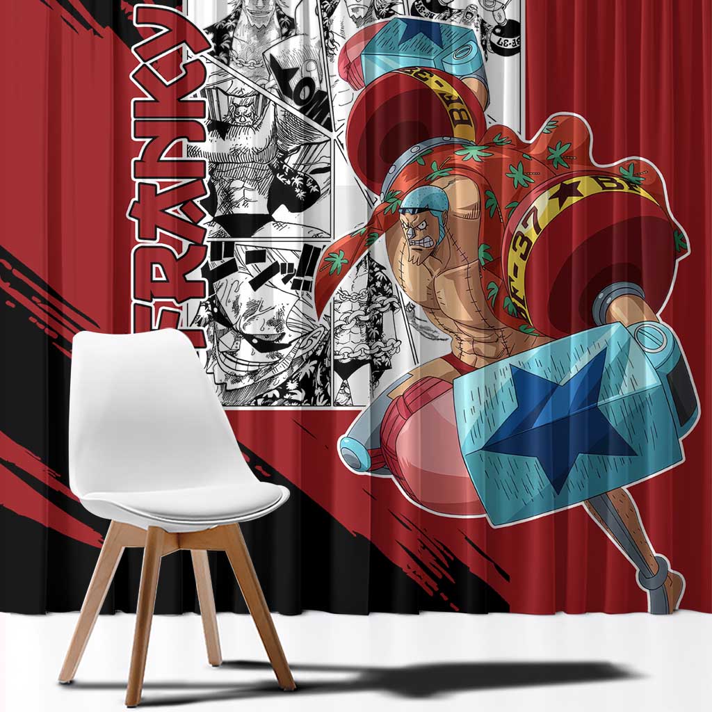 Franky - One Piece Window Curtain Anime Mix Manga Style