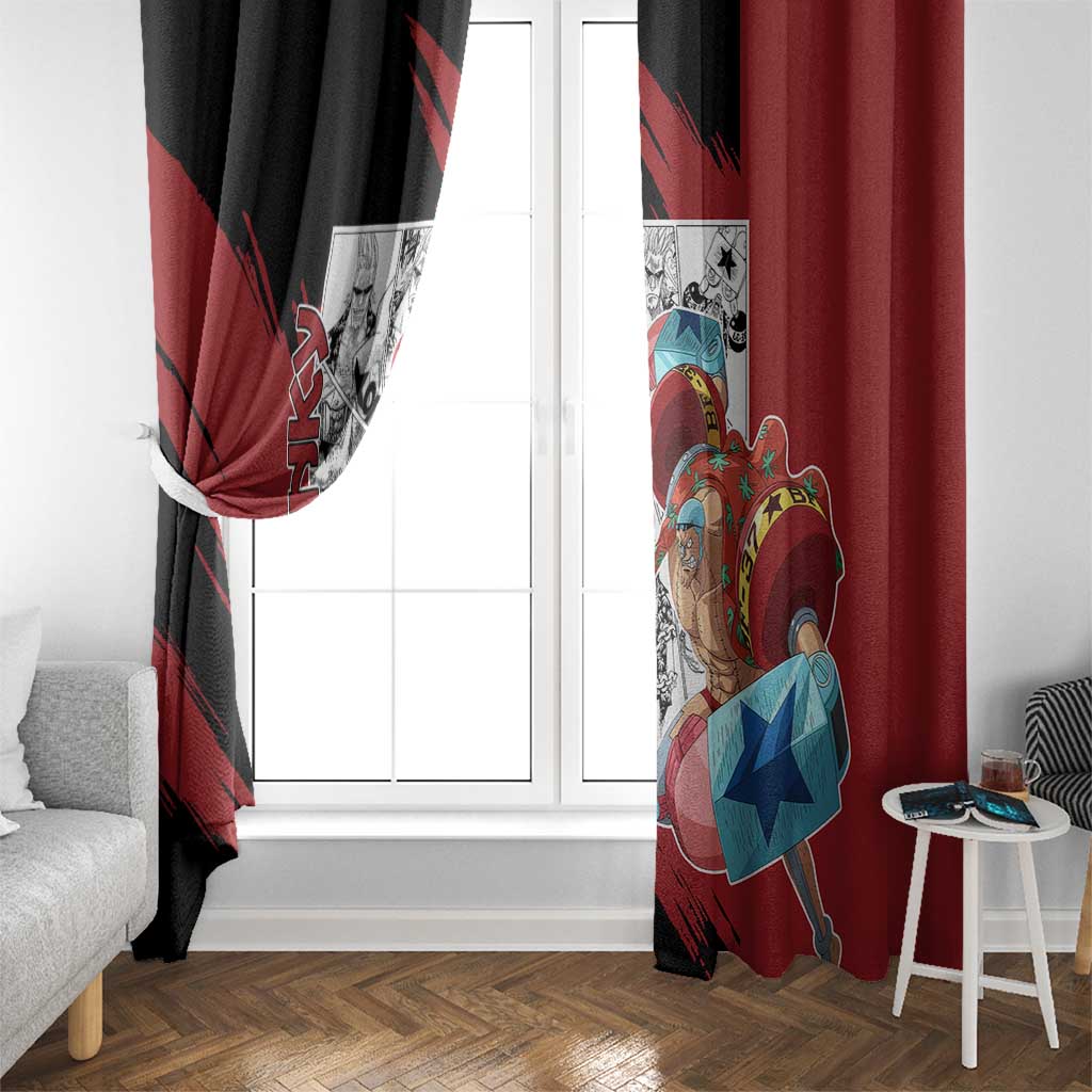 Franky - One Piece Window Curtain Anime Mix Manga Style