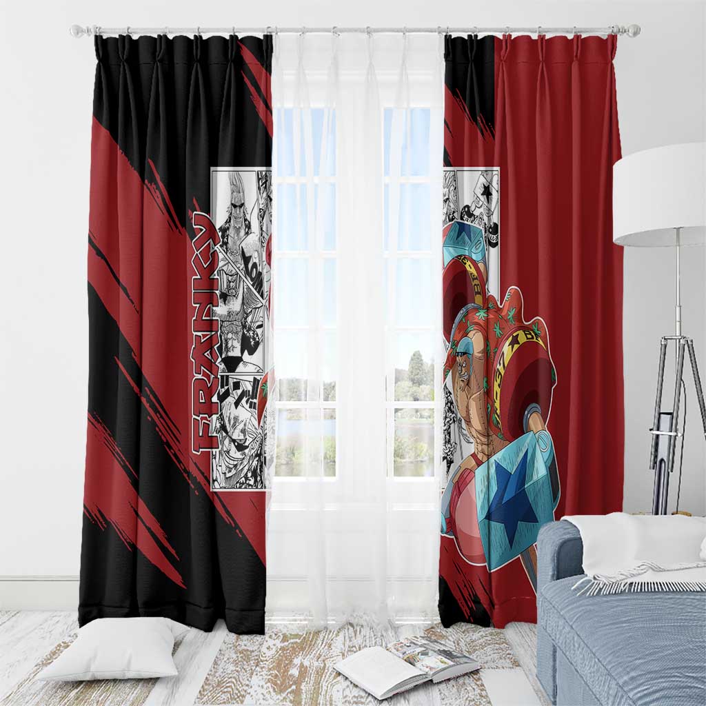 Franky - One Piece Window Curtain Anime Mix Manga Style