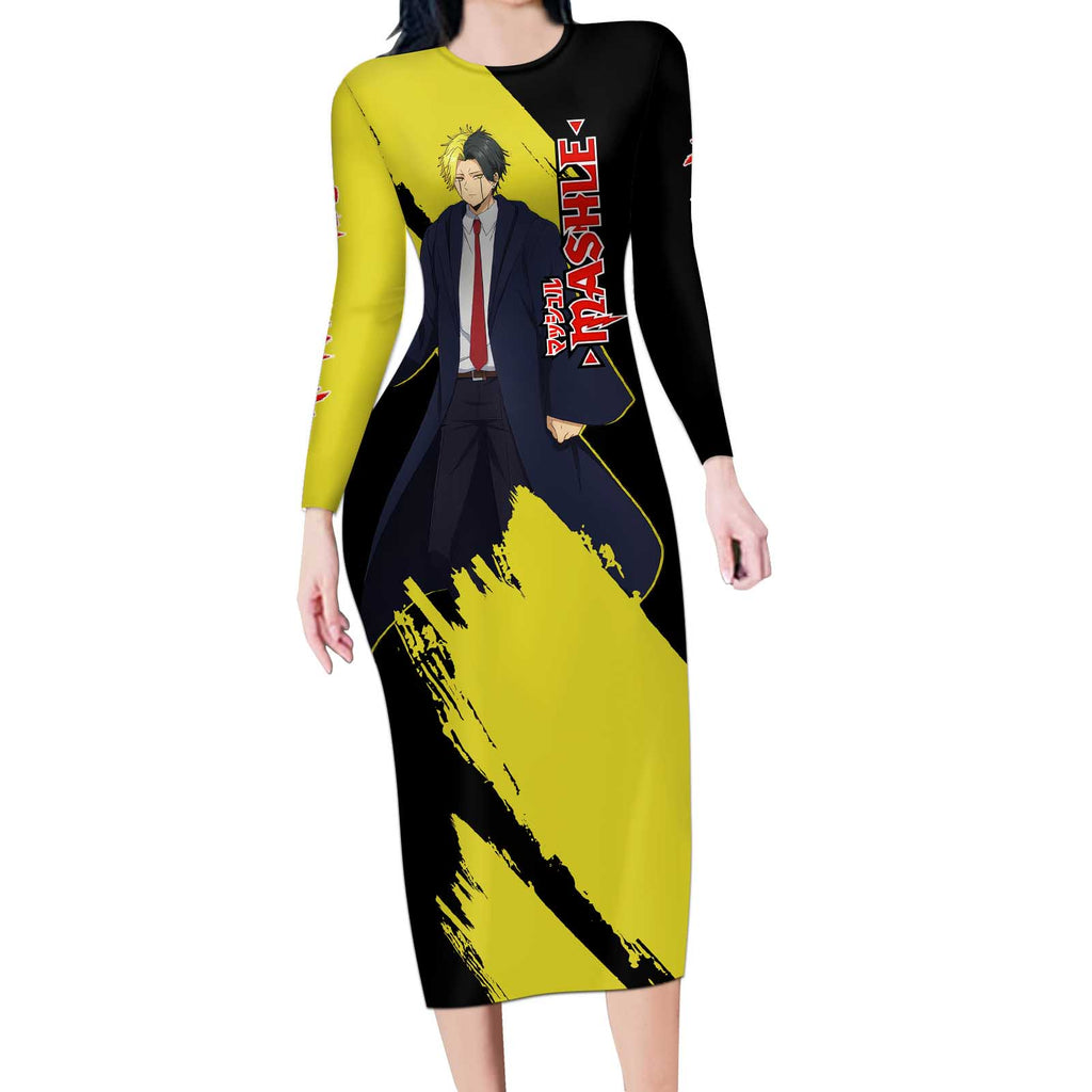 Rayne Ames - Magic And Muscles Long Sleeve Bodycon Dress Anime Style