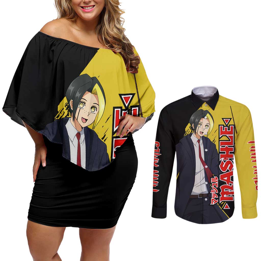 Finn Ames - Magic And Muscles Couples Matching Off Shoulder Short Dress and Long Sleeve Button Shirt Anime Style