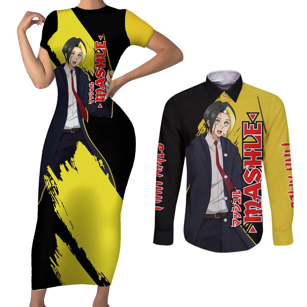 Finn Ames - Magic And Muscles Couples Matching Short Sleeve Bodycon Dress and Long Sleeve Button Shirt Anime Style