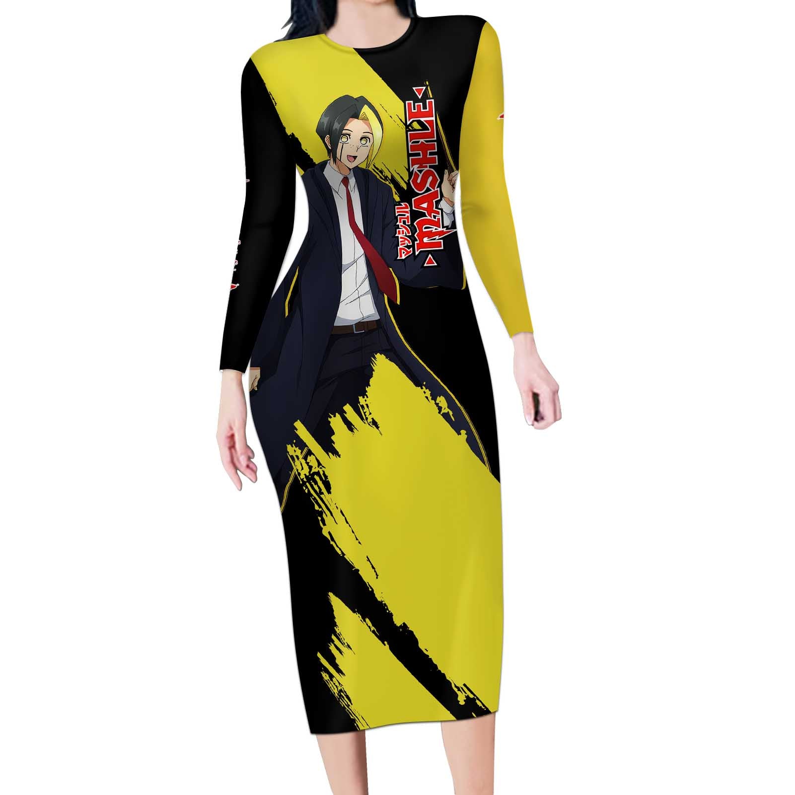 Finn Ames - Magic And Muscles Long Sleeve Bodycon Dress Anime Style