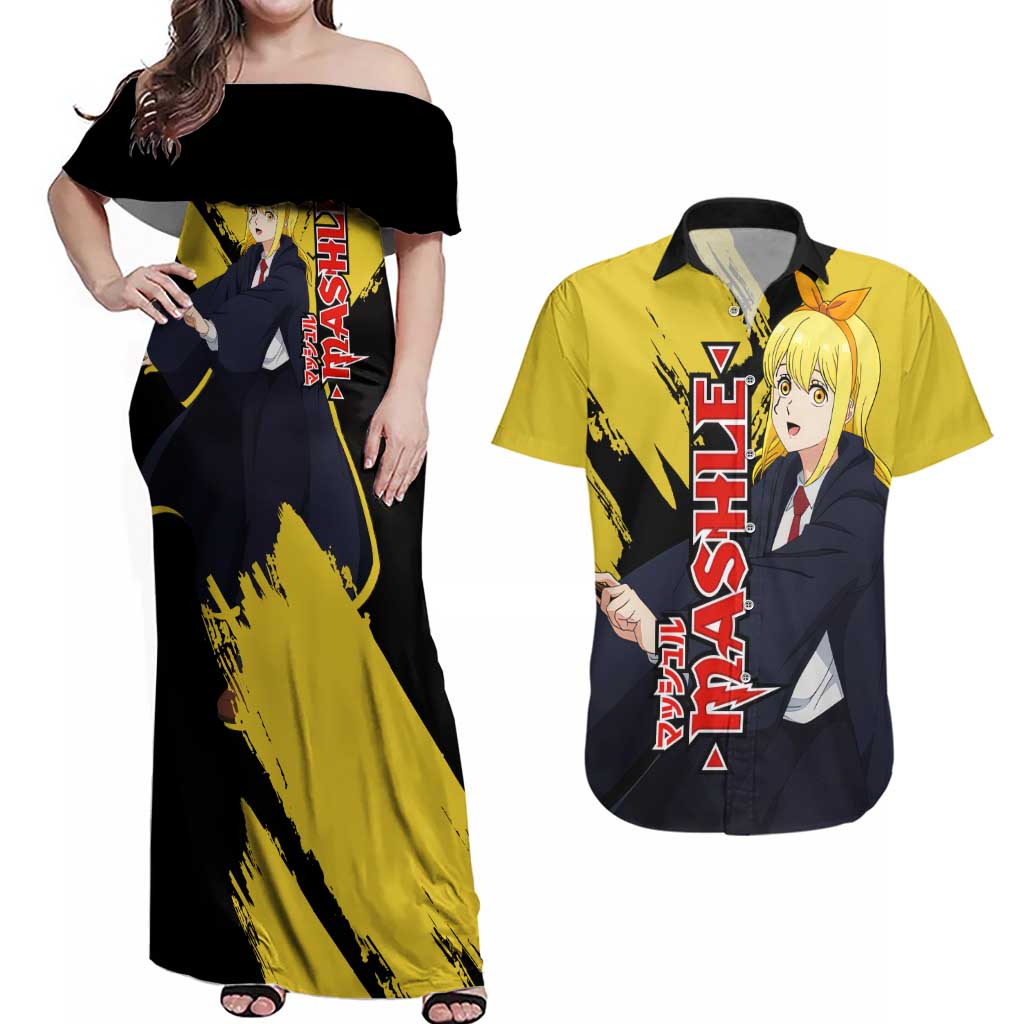 Lemon Irvine - Shakugan no Shana Couples Matching Off Shoulder Maxi Dress and Hawaiian Shirt Anime Style