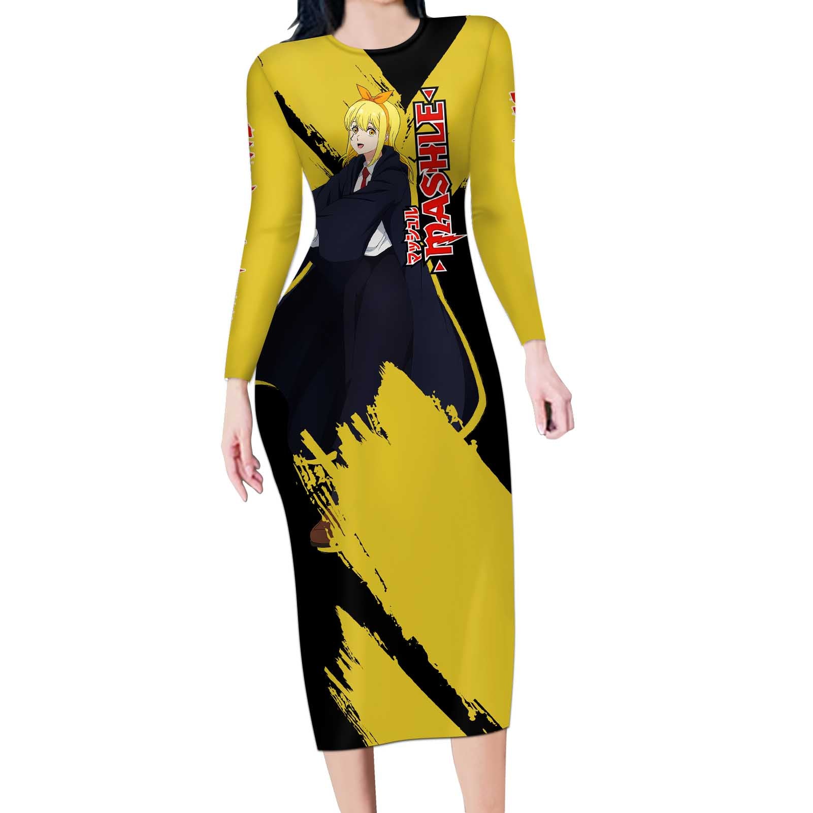 Lemon Irvine - Shakugan no Shana Long Sleeve Bodycon Dress Anime Style