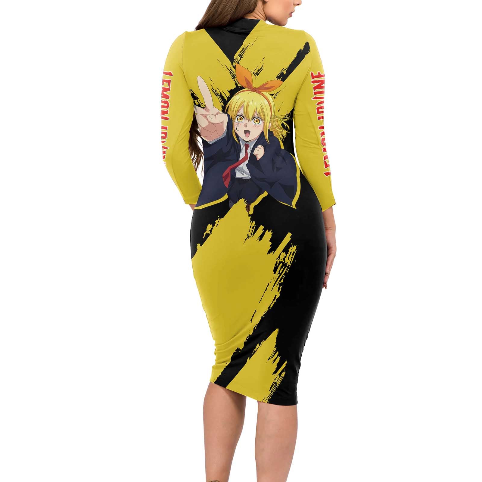 Lemon Irvine - Shakugan no Shana Long Sleeve Bodycon Dress Anime Style