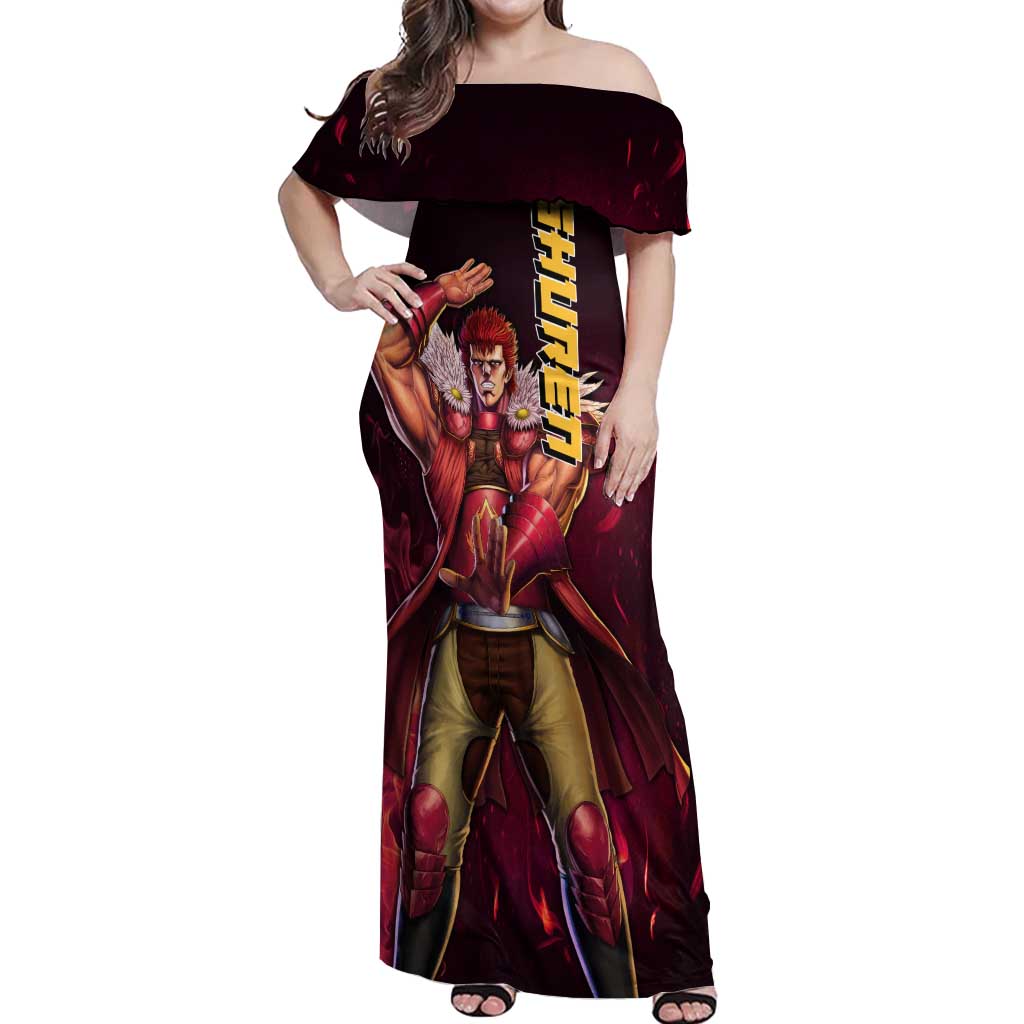 Shuren - Fist Of The North Star Off Shoulder Maxi Dress Anime Style