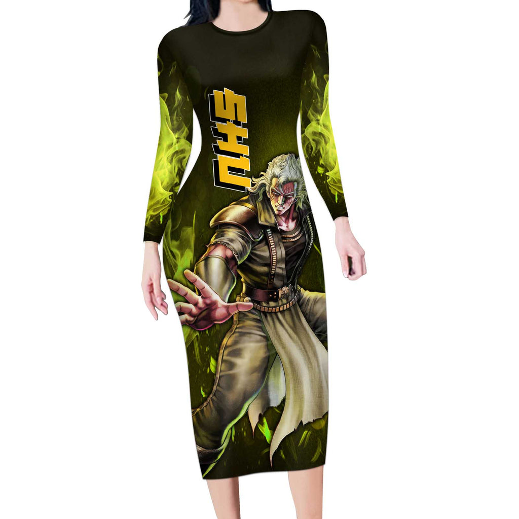 Shu - Fist Of The North Star Long Sleeve Bodycon Dress Anime Style