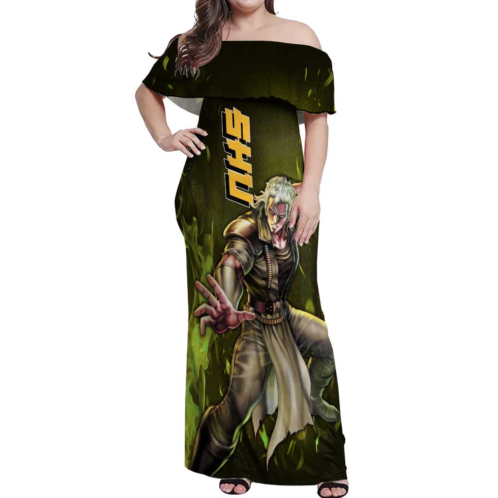 Shu - Fist Of The North Star Off Shoulder Maxi Dress Anime Style