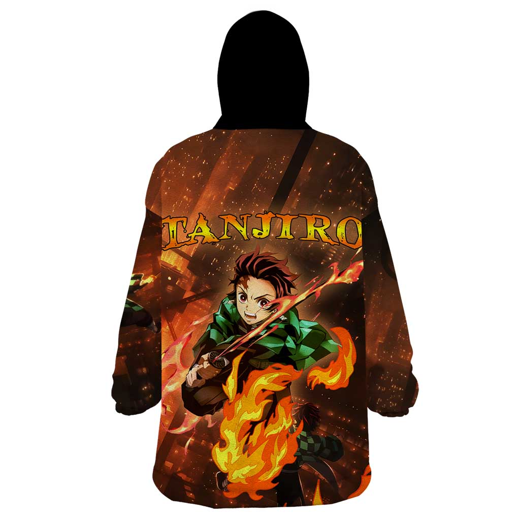Kamado Tanjiro in Infinity Castle - Demon Slayer Wearable Blanket Hoodie Anime Style