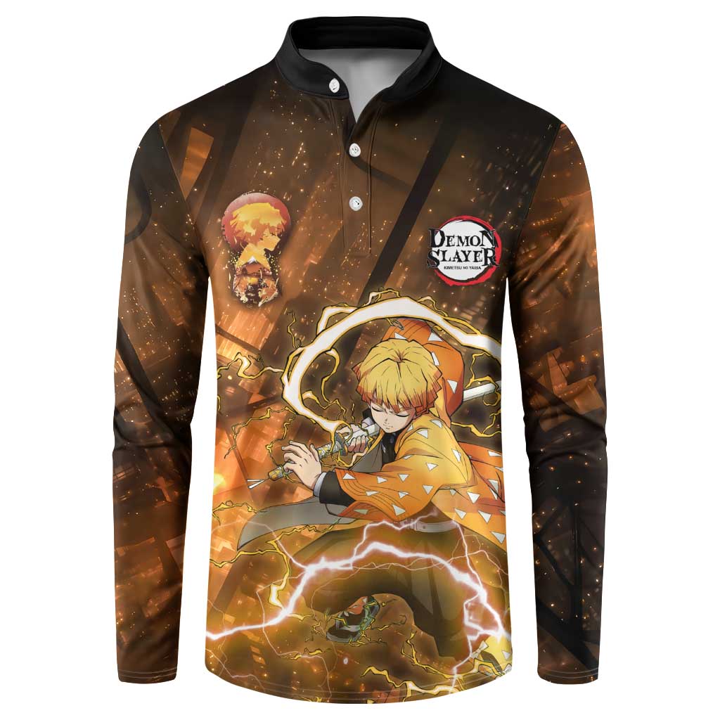 Nenitsu - Infinity Castle - Demon Slayer Button Sweatshirt Anime Style