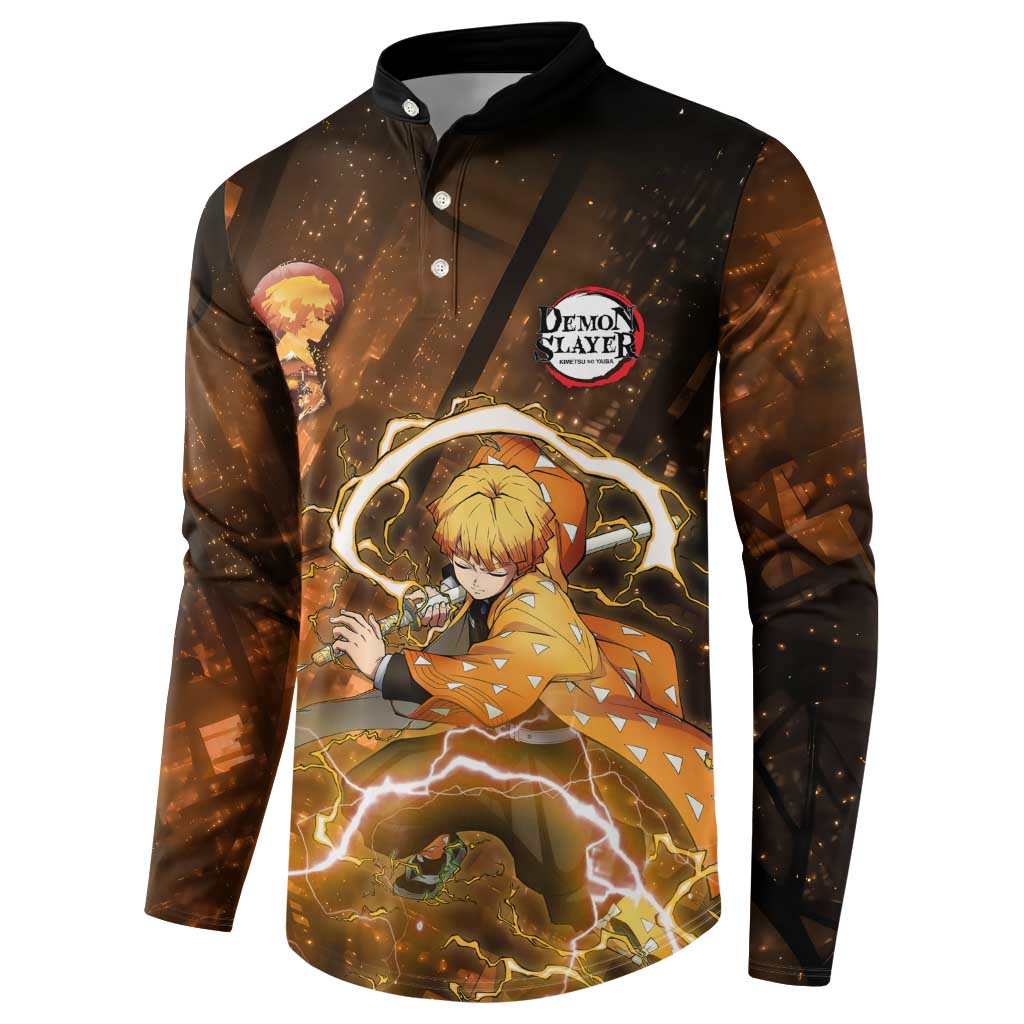 Nenitsu - Infinity Castle - Demon Slayer Button Sweatshirt Anime Style