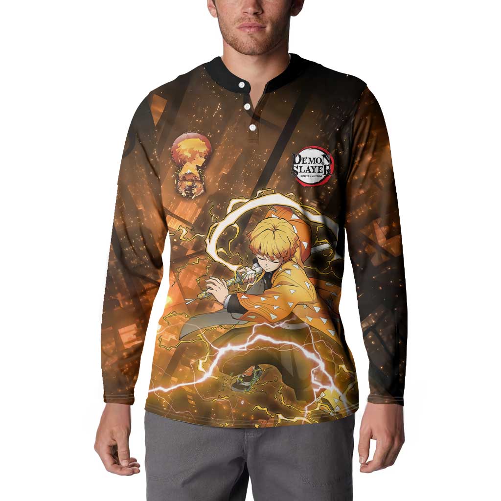 Nenitsu - Infinity Castle - Demon Slayer Button Sweatshirt Anime Style