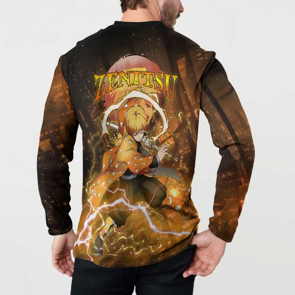 Nenitsu - Infinity Castle - Demon Slayer Button Sweatshirt Anime Style