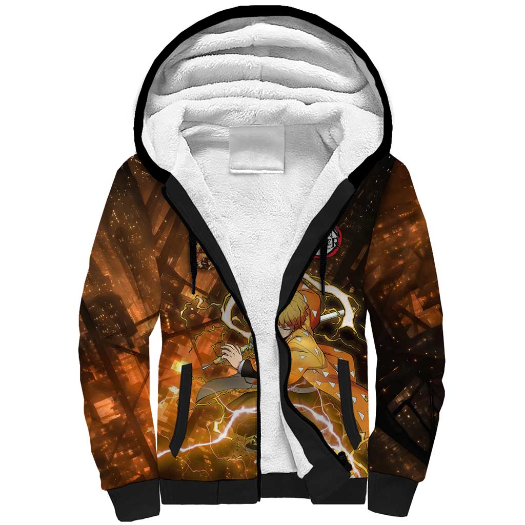 Nenitsu - Infinity Castle - Demon Slayer Sherpa Hoodie Anime Style