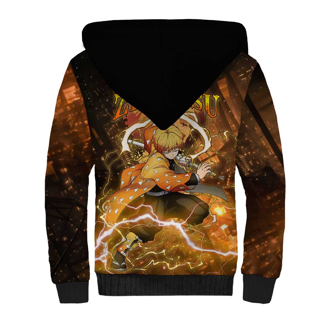 Nenitsu - Infinity Castle - Demon Slayer Sherpa Hoodie Anime Style