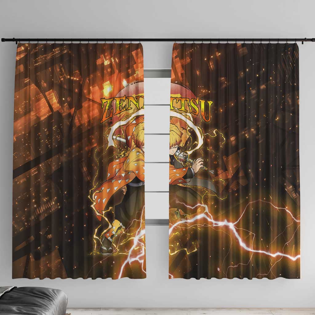 Nenitsu - Infinity Castle - Demon Slayer Window Curtain Anime Style