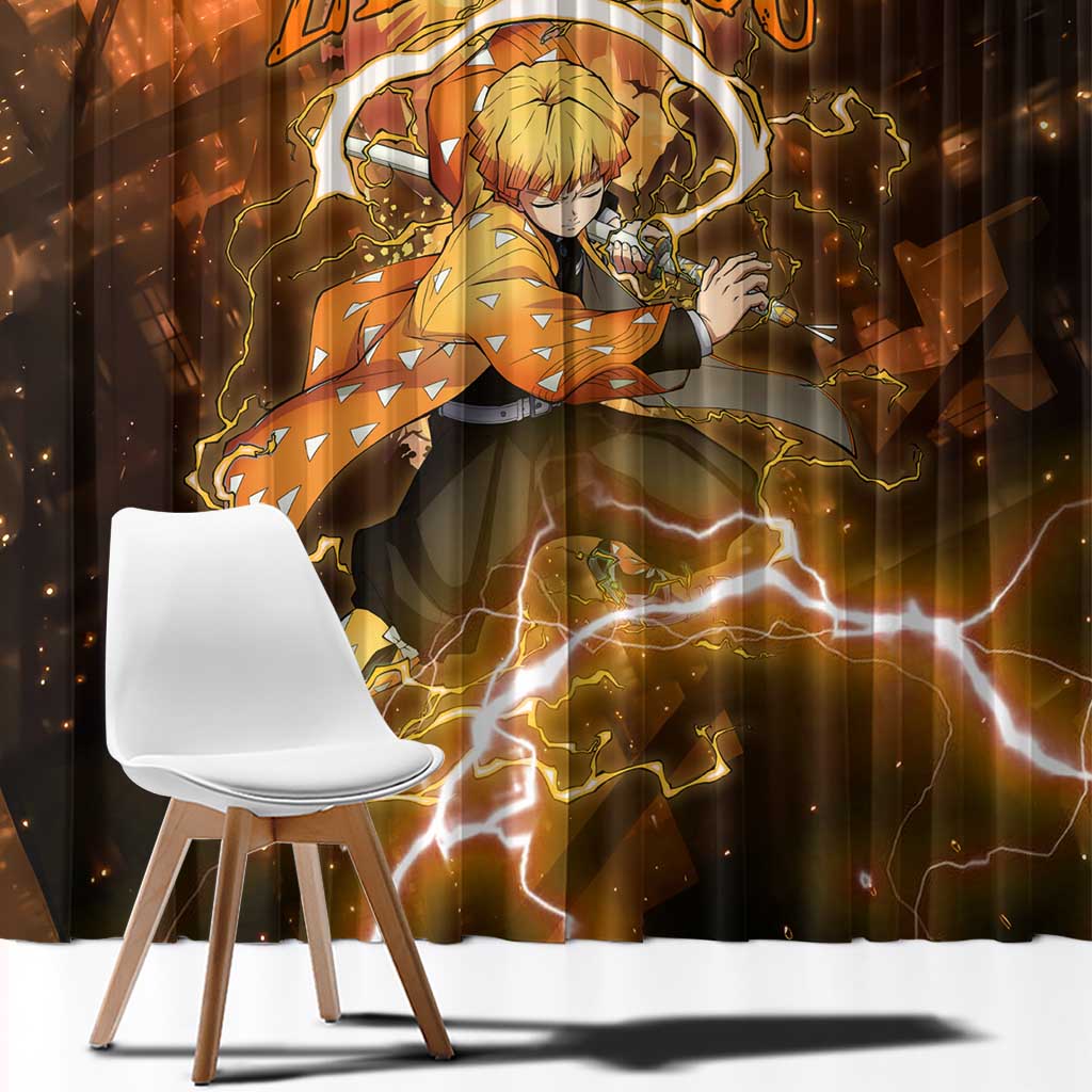 Nenitsu - Infinity Castle - Demon Slayer Window Curtain Anime Style
