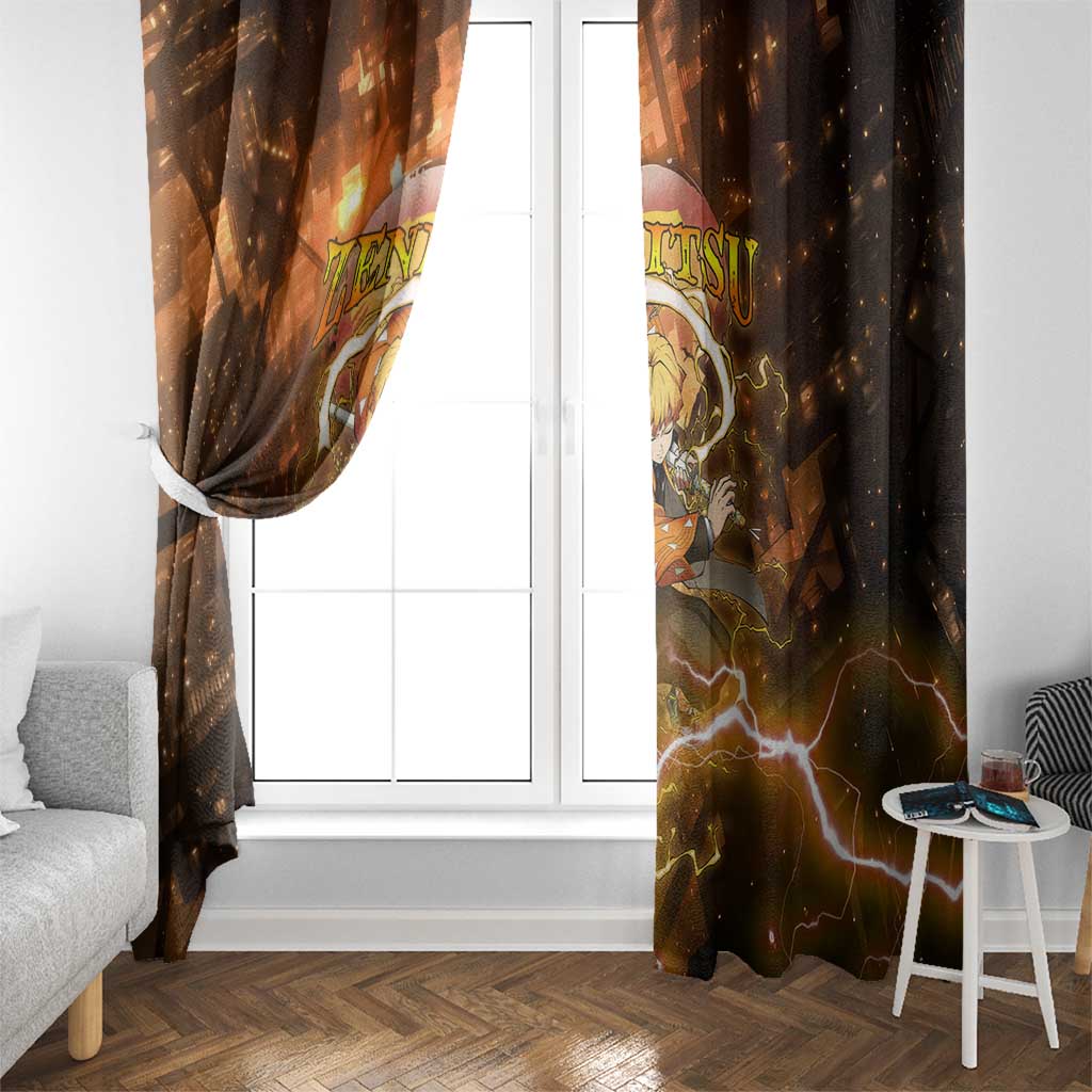 Nenitsu - Infinity Castle - Demon Slayer Window Curtain Anime Style