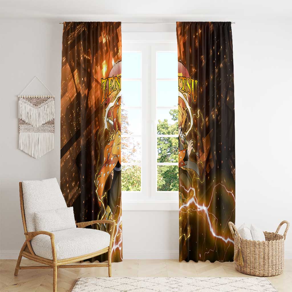 Nenitsu - Infinity Castle - Demon Slayer Window Curtain Anime Style