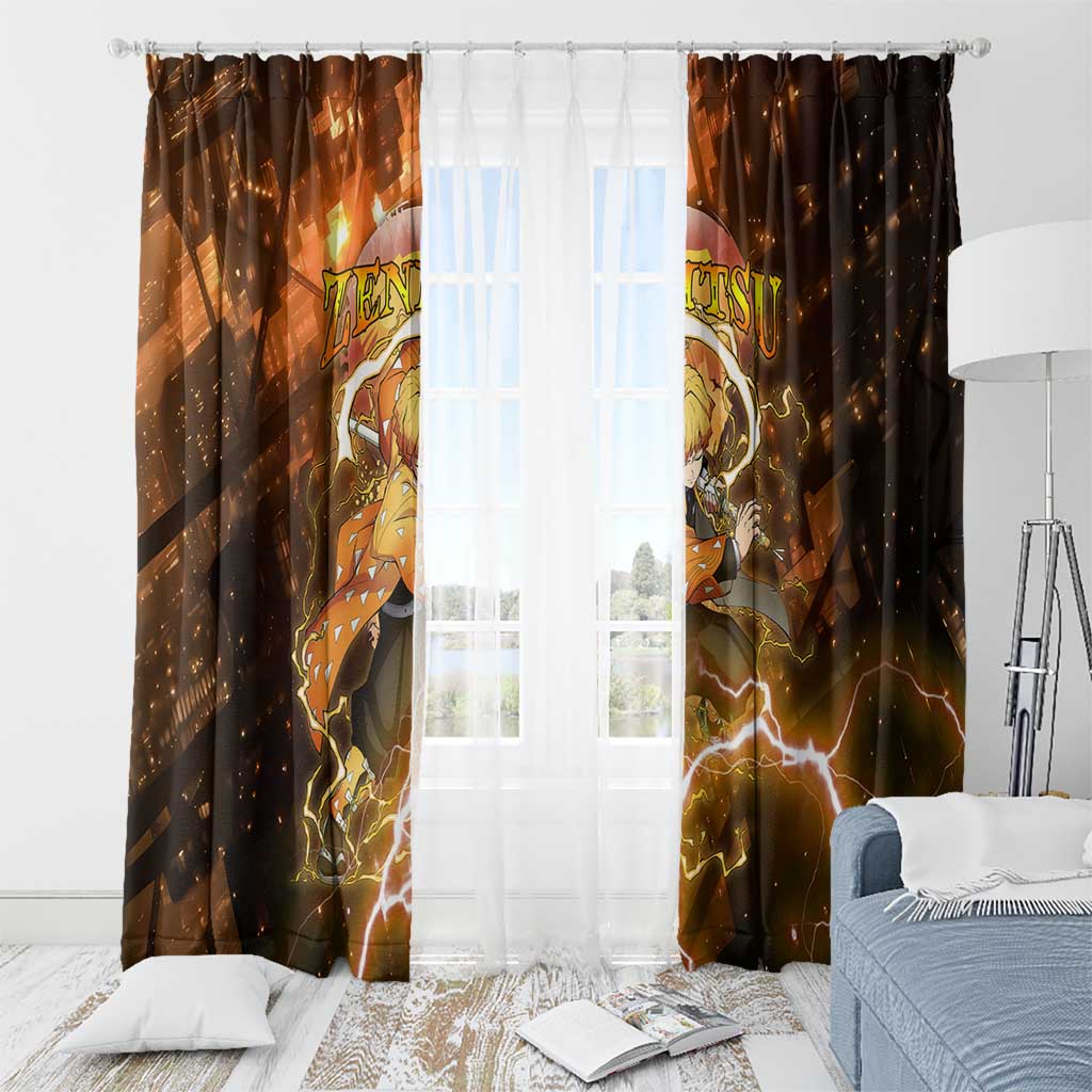 Nenitsu - Infinity Castle - Demon Slayer Window Curtain Anime Style