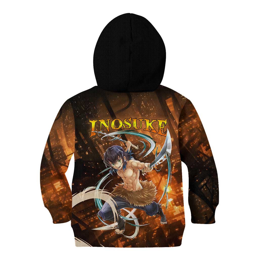 Inosuke - Infinity Castle - Demon Slayer Kid Hoodie Anime Style