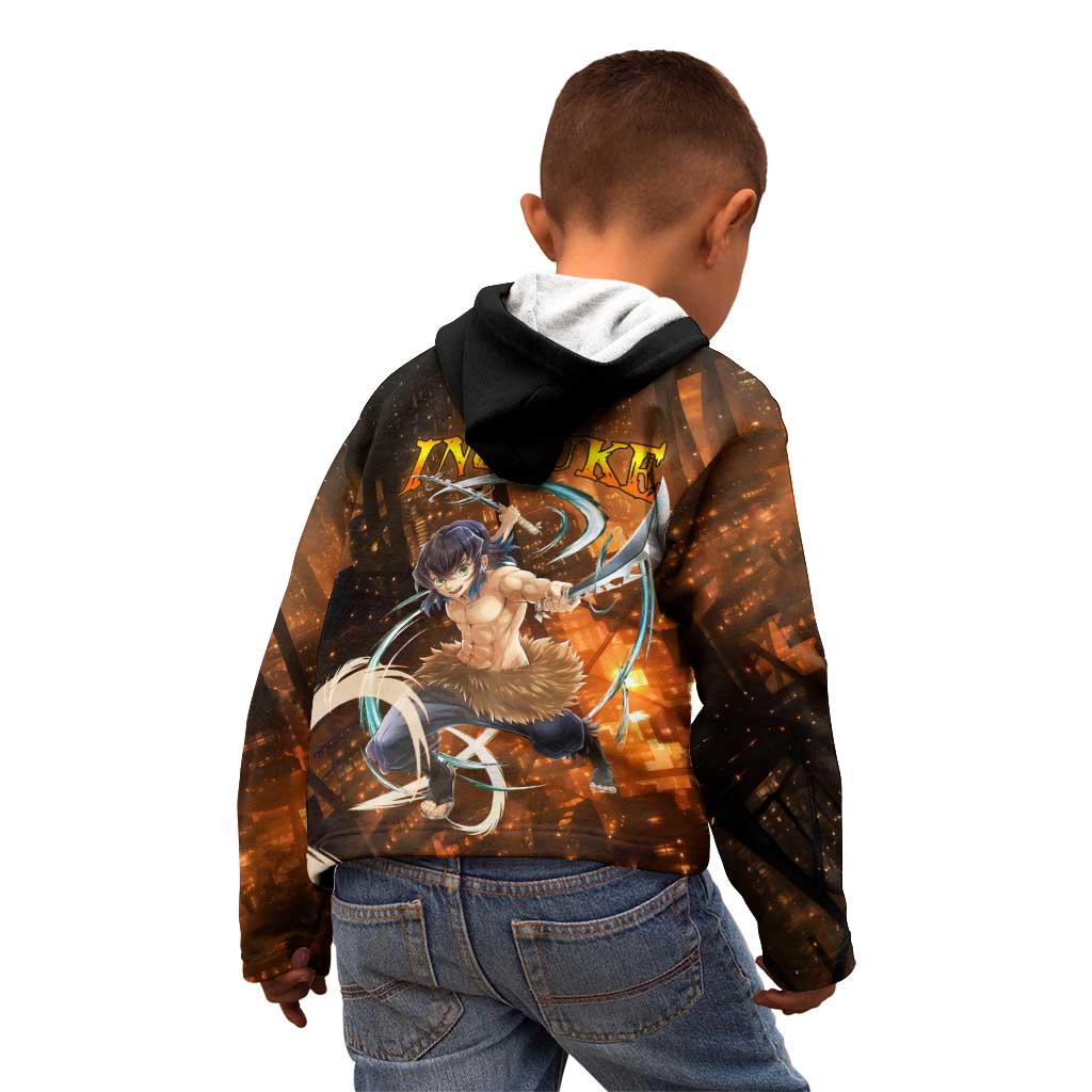 Inosuke - Infinity Castle - Demon Slayer Kid Hoodie Anime Style