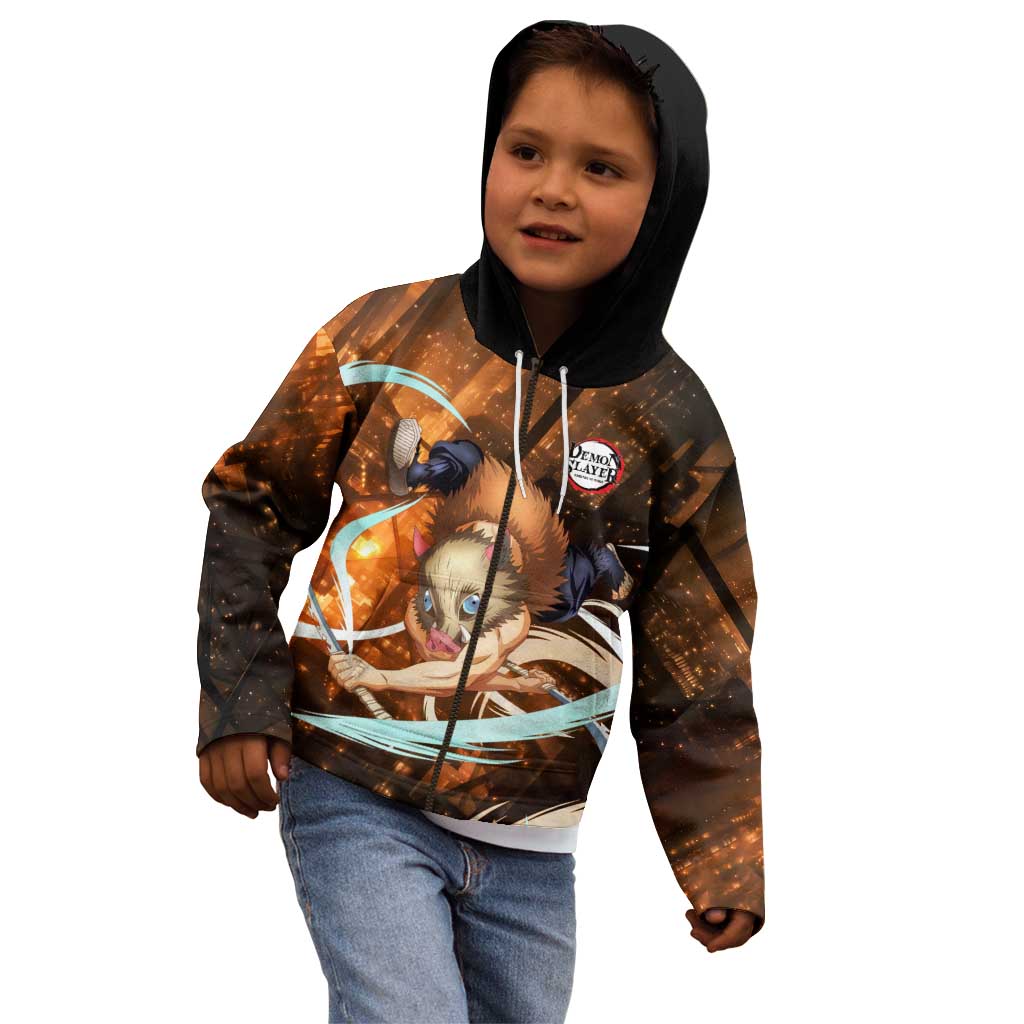 Inosuke - Infinity Castle - Demon Slayer Kid Hoodie Anime Style