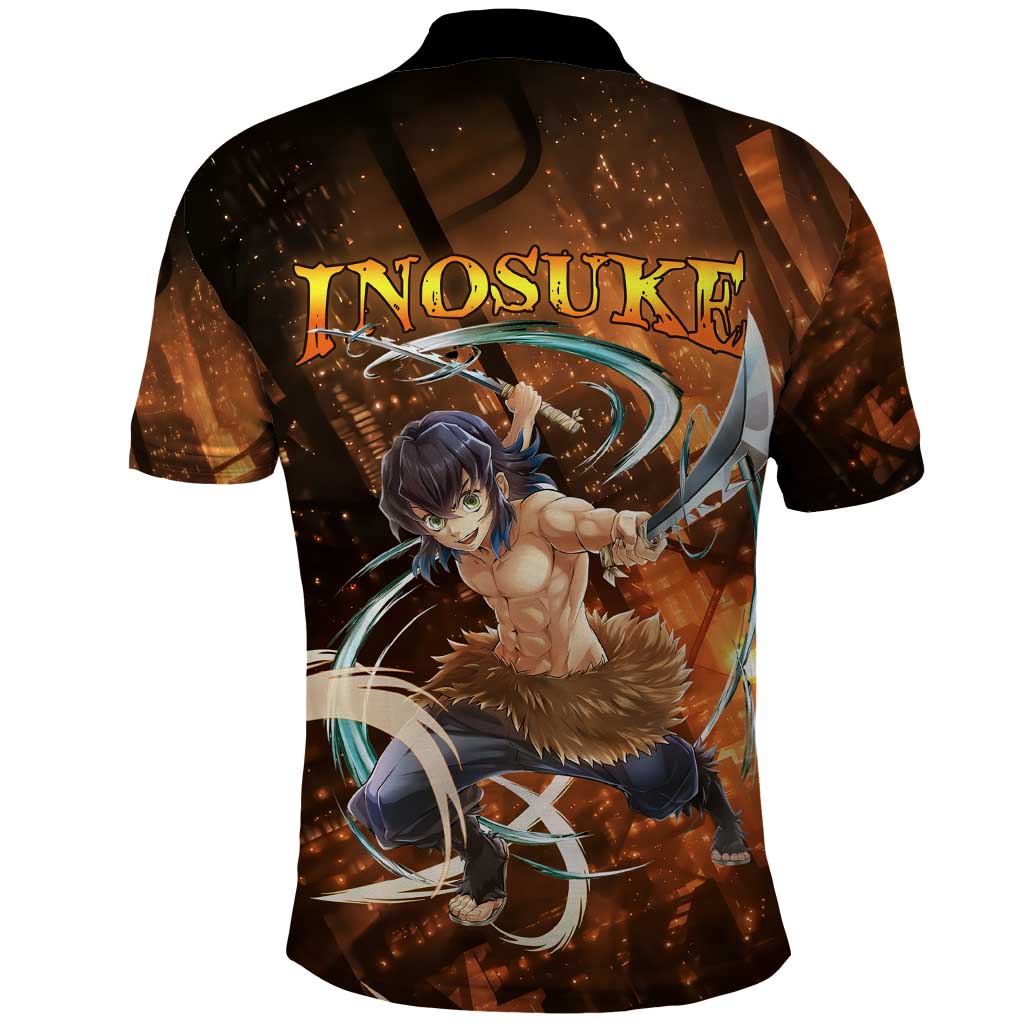 Inosuke - Infinity Castle - Demon Slayer Polo Shirt Anime Style