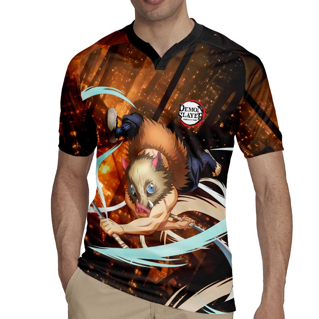 Inosuke - Infinity Castle - Demon Slayer Rugby Jersey Anime Style