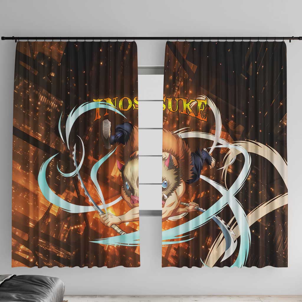 Inosuke - Infinity Castle - Demon Slayer Window Curtain Anime Style