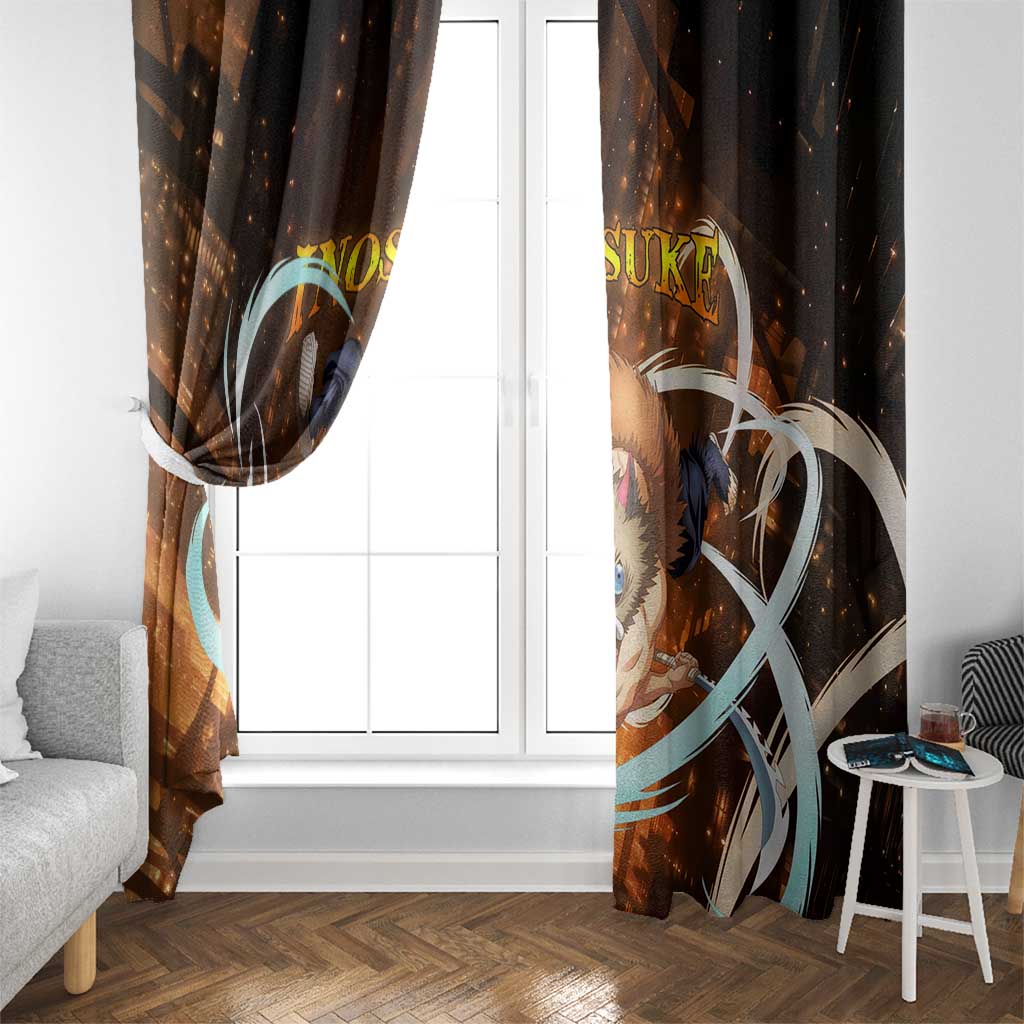 Inosuke - Infinity Castle - Demon Slayer Window Curtain Anime Style