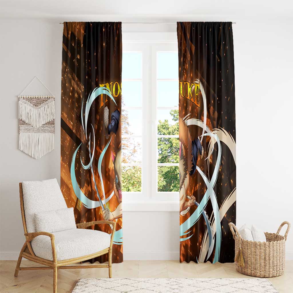 Inosuke - Infinity Castle - Demon Slayer Window Curtain Anime Style