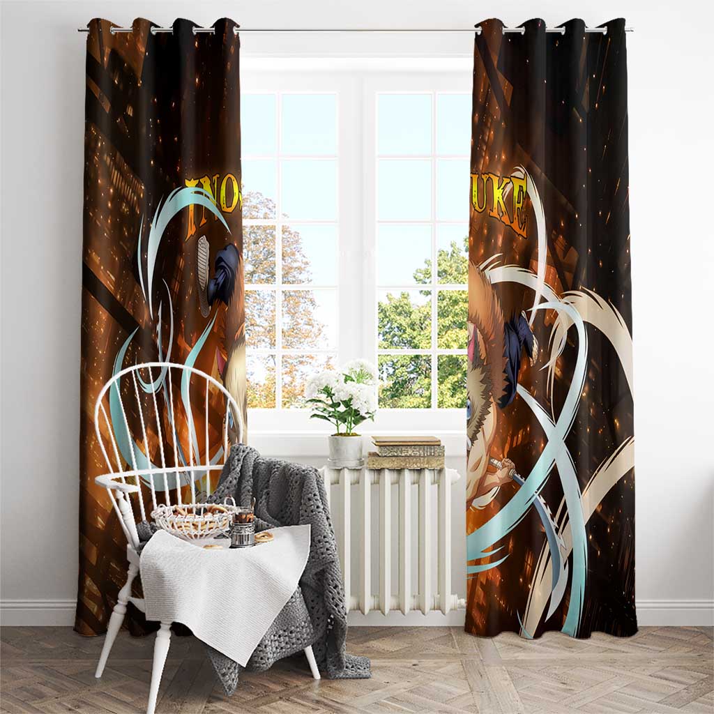 Inosuke - Infinity Castle - Demon Slayer Window Curtain Anime Style