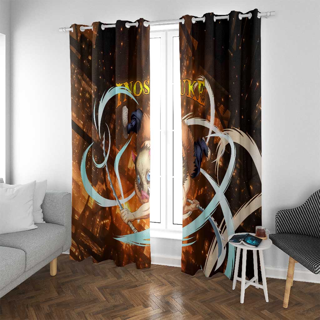 Inosuke - Infinity Castle - Demon Slayer Window Curtain Anime Style