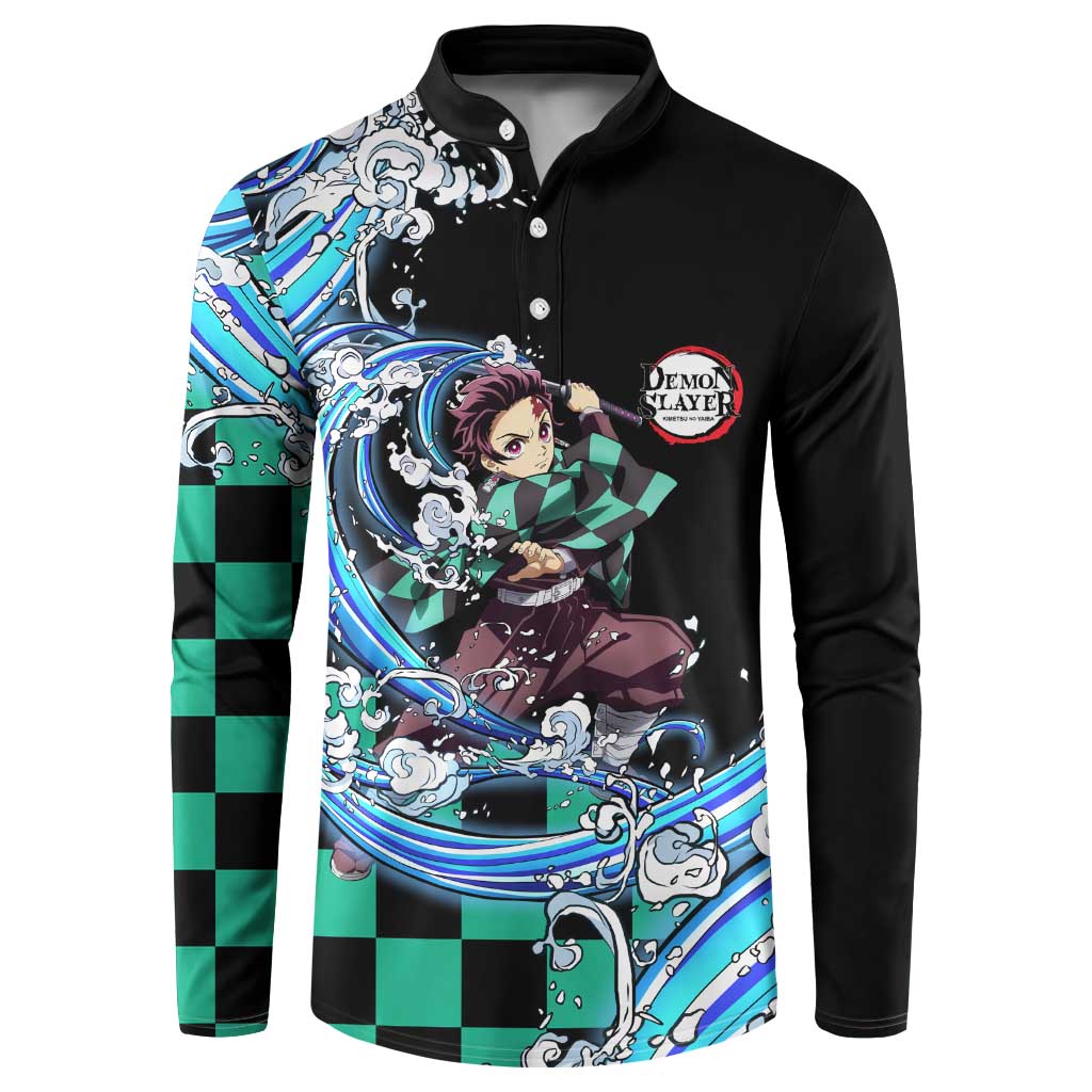 Tanjiro Kamado - Demon Slayer Button Sweatshirt Anime Style