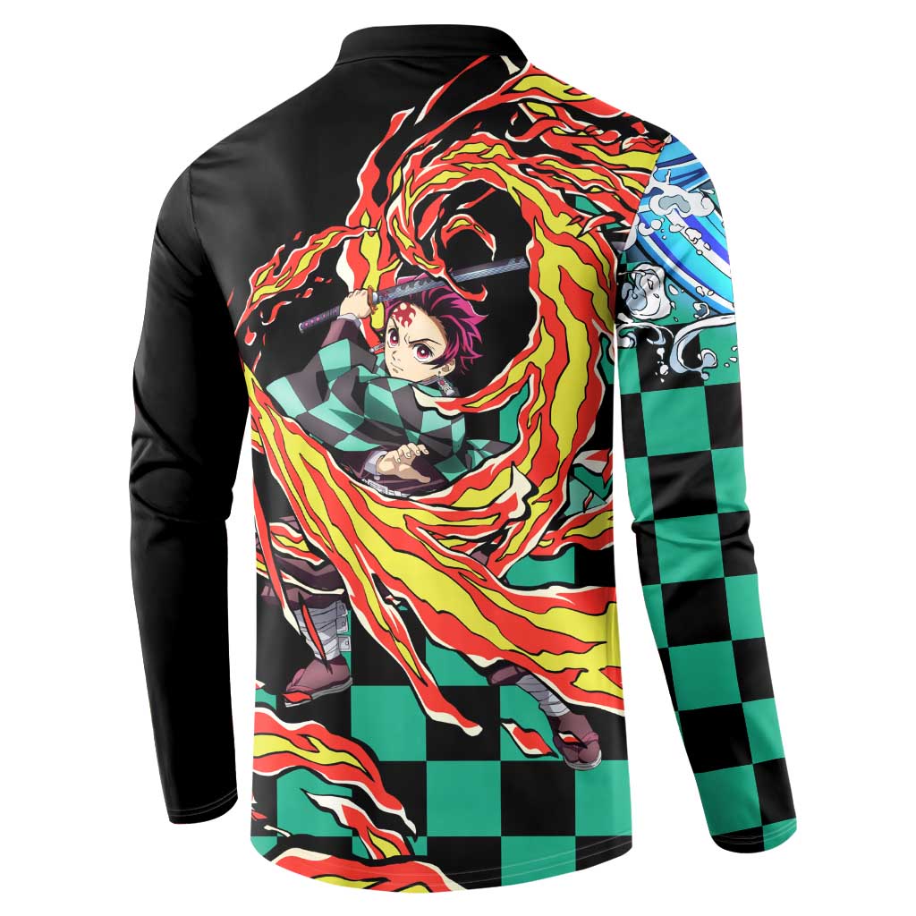 Tanjiro Kamado - Demon Slayer Button Sweatshirt Anime Style